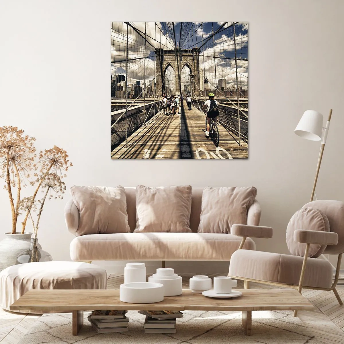 Impression sur toile - Image sur toile - Directement en plein coeur de la ville - 60x60 cm