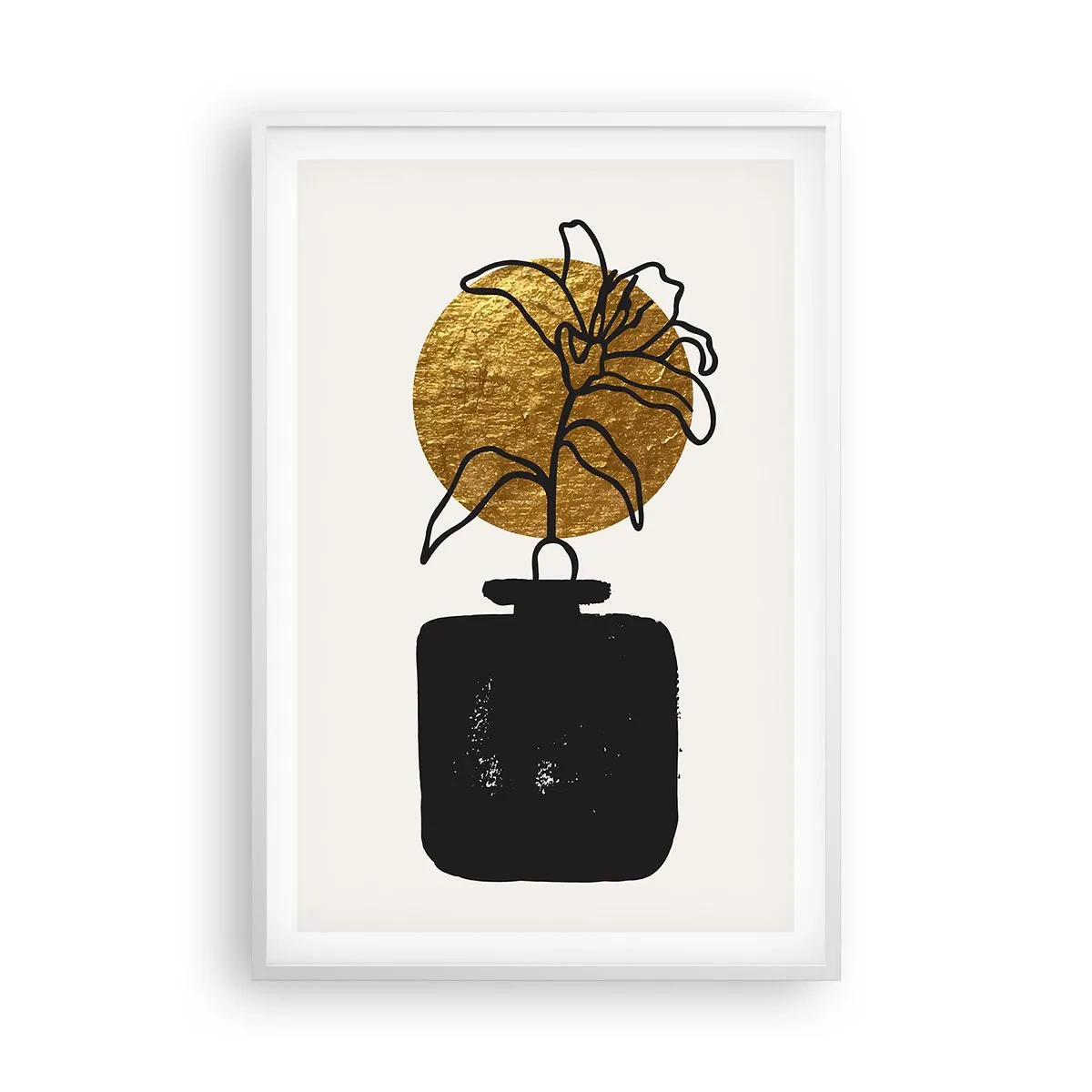 Affiche dans un cadre blanc - Poster - La beauté vaut son pesant d'or - 61x91 cm
