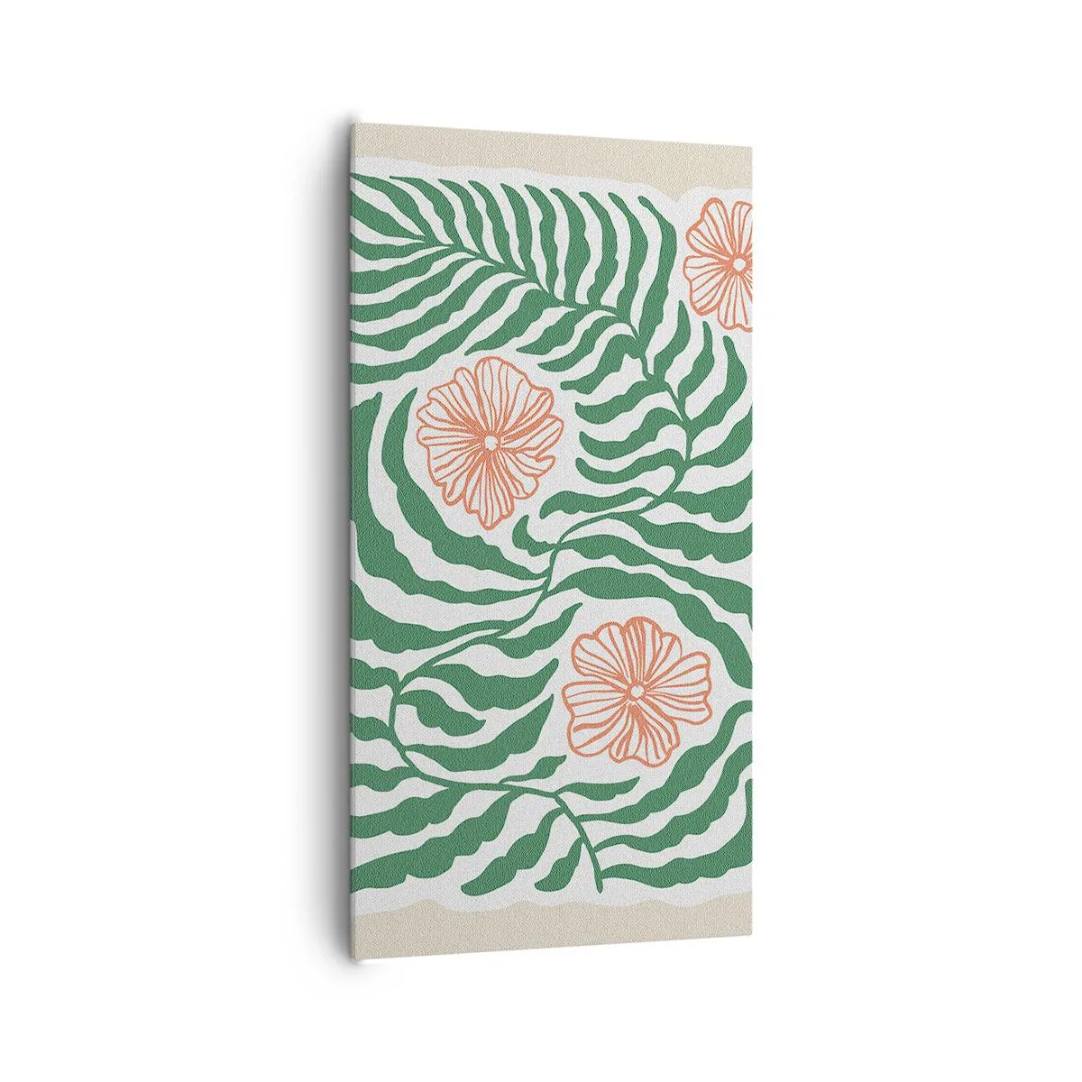 Impression sur toile - Image sur toile - Fleurit en vert - 65x120 cm