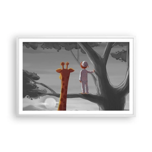 Affiche dans un cadre blanc - Poster - Cela arrive vraiment - 91x61 cm