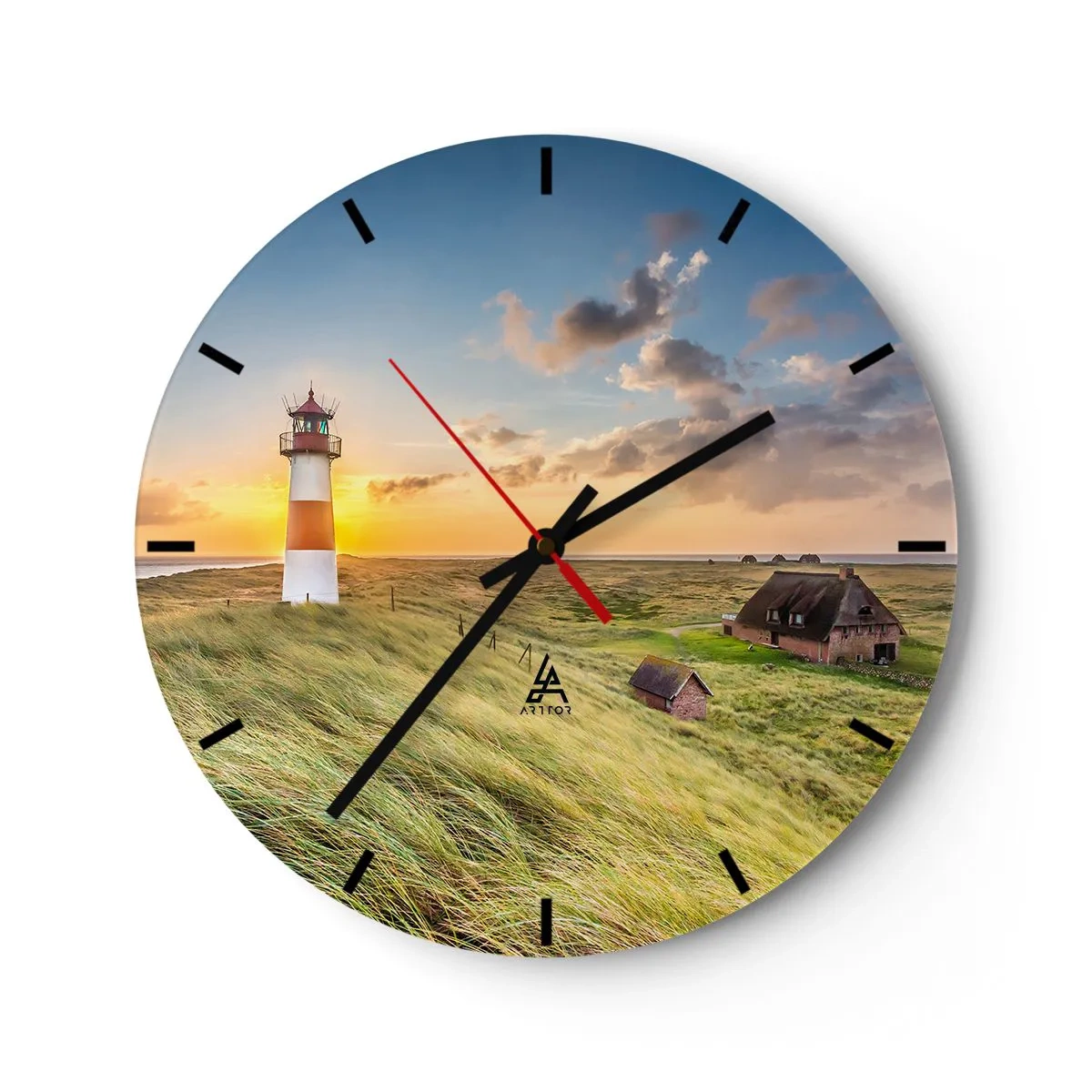 Horloge murale - Pendule murale - Entre les vagues - 40x40 cm