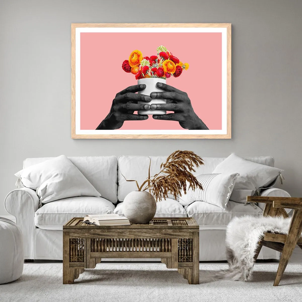 Affiche dans un chêne clair - Poster - Apothéose de la vie - 50x40 cm