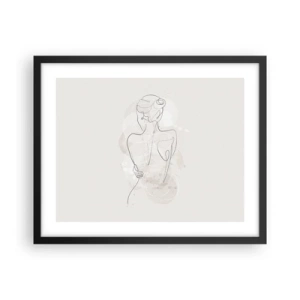 Affiche dans un cadre noir - Poster - Comme un instrument sensible - 50x40 cm