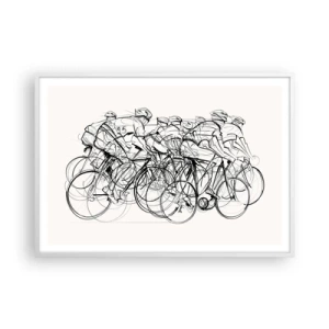 Affiche dans un cadre blanc - Poster - Ensemble en équipe - 100x70 cm