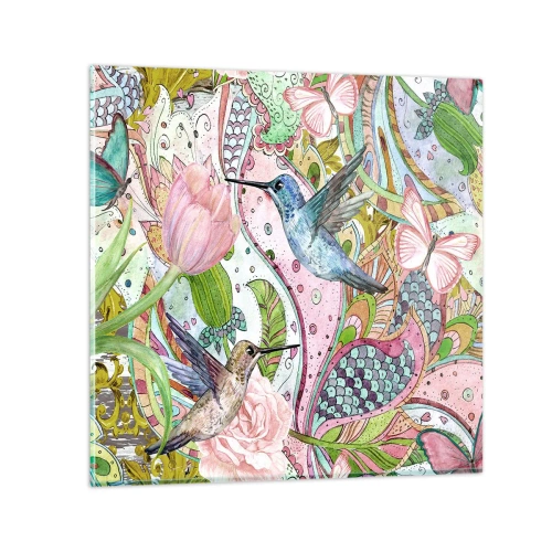 Impression sur verre - Image sur verre - Empêtré dans les vignes - 50x50 cm