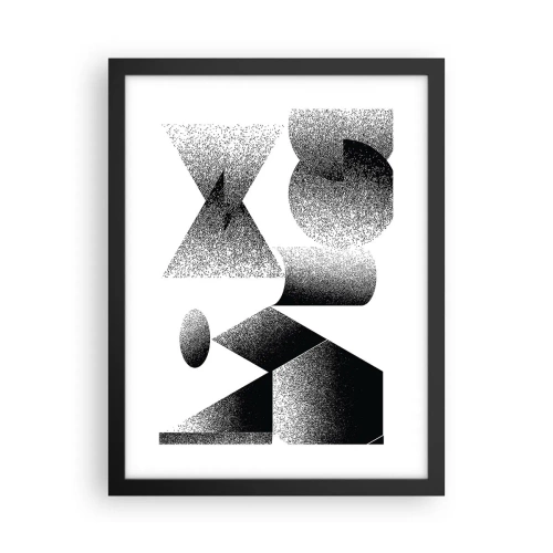 Affiche dans un cadre noir - Poster - Angles et ovales - 30x40 cm