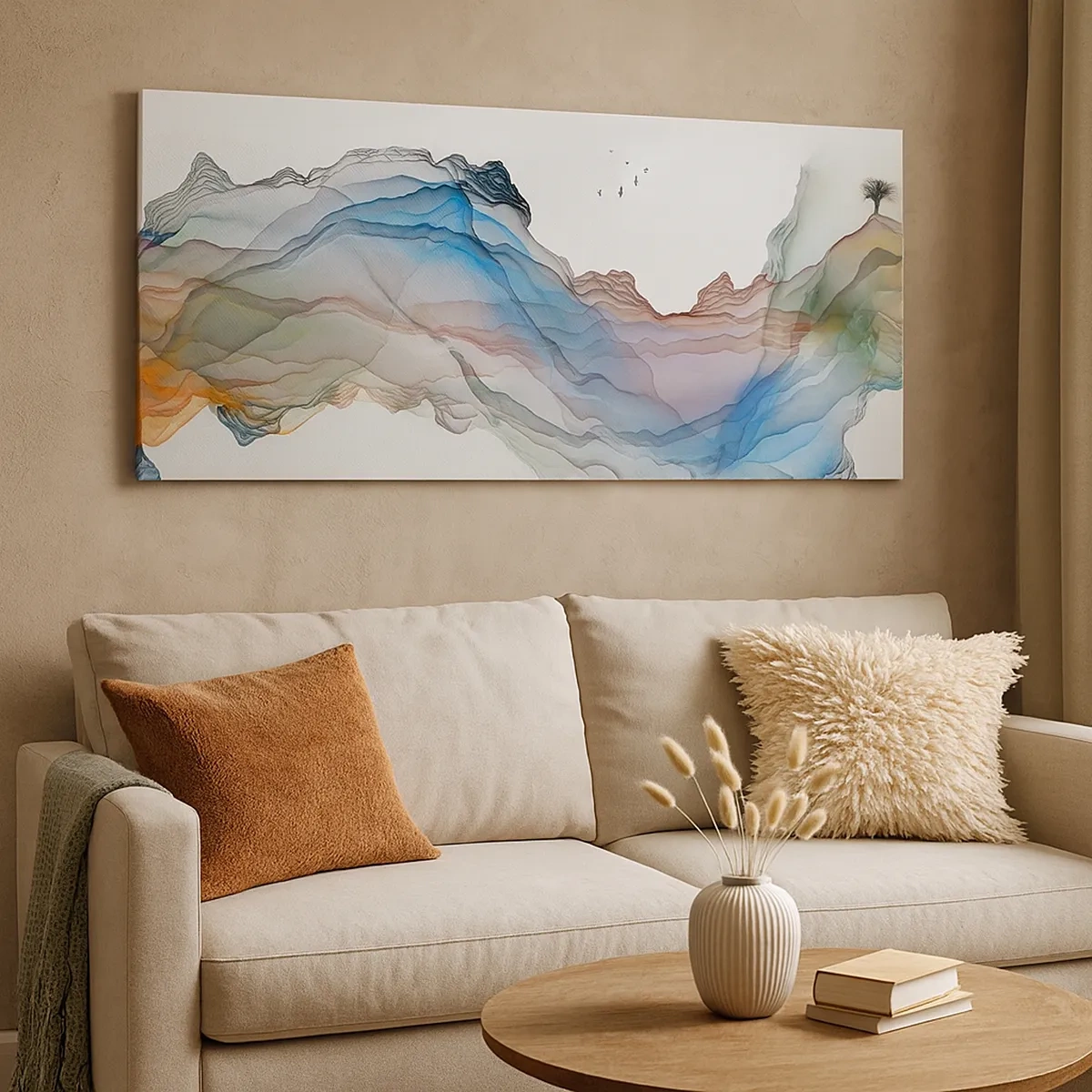 Impression sur toile - Image sur toile - Vers les montagnes de cristal - 30x30 cm