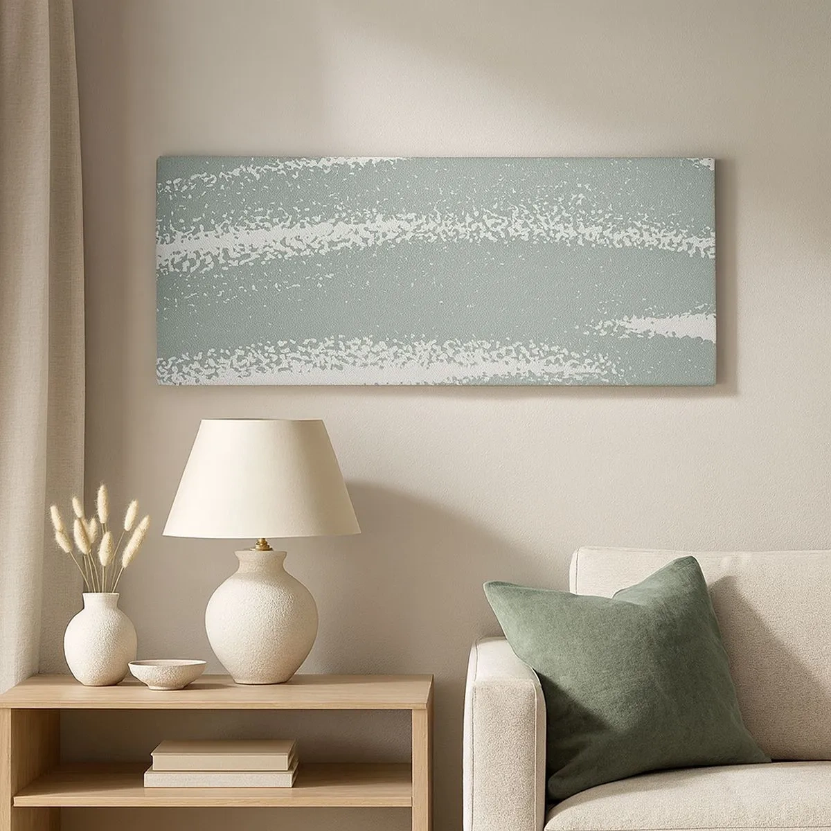Impression sur toile - Image sur toile - Abstraction dans un climat hivernal - 100x40 cm