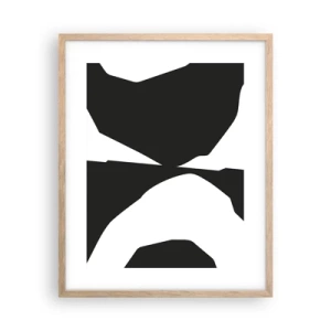 Affiche dans un chêne clair - Poster - Positif négatif - 40x50 cm