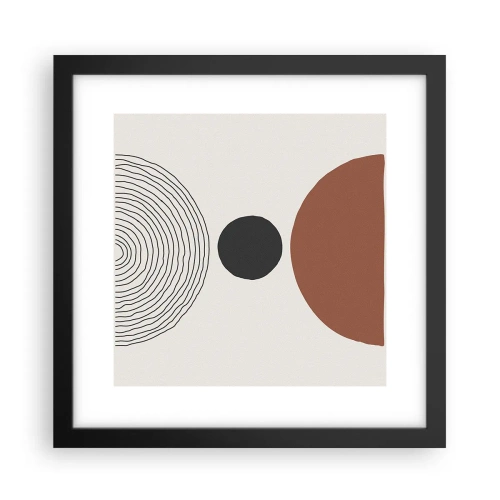 Affiche dans un cadre noir - Poster - Au centre de l'attention - 30x30 cm