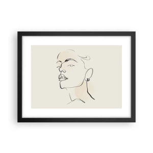 Affiche dans un cadre noir - Poster - Regard fier - 40x30 cm