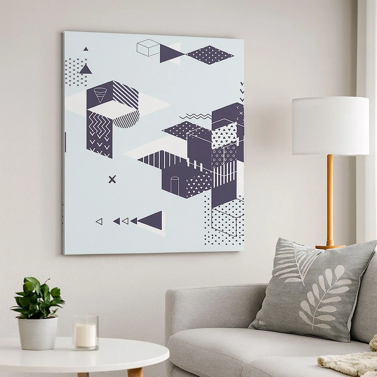 Impression sur toile - Image sur toile - Dans l'âme d'un mathématicien - 30x30 cm