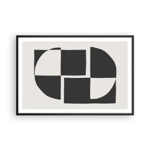 Affiche dans un cadre noir - Poster - Antithèse - Synthèse - 91x61 cm