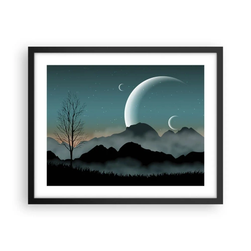 Affiche dans un cadre noir - Poster - Carnaval de la nuit étoilée - 50x40 cm