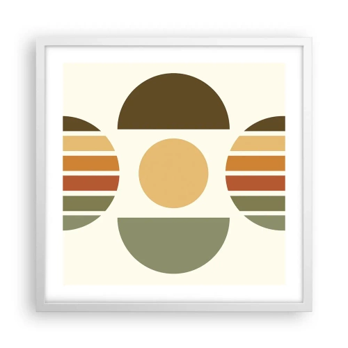 Affiche dans un cadre blanc - Poster - Dans les coulaurs de la terre - 50x50 cm