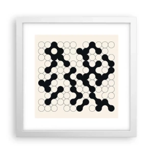 Affiche dans un cadre blanc - Poster - Jeu chinois – variation - 30x30 cm