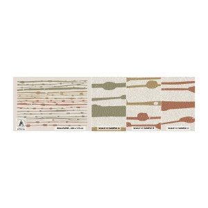 Échantillon De Papier Peint Standard Eco - Notation musicale des couleurs - Minimalisme, Pastel, Morceau - 100x30 cm