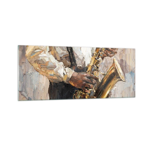 Impression sur verre - Image sur verre - C'est l'heure du solo - 100x40 cm
