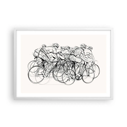 Affiche dans un cadre blanc - Poster - Ensemble en équipe - 70x50 cm