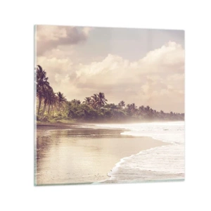 Impression sur verre - Image sur verre - La caresse des vagues - 60x60 cm