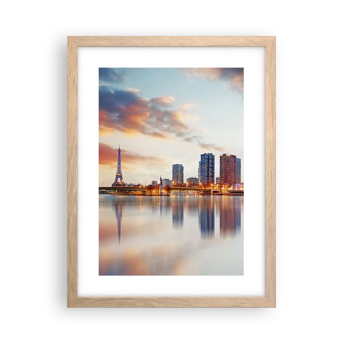 Affiche dans un chêne clair - Poster - La tranquillité monumentale de Paris - 30x40 cm