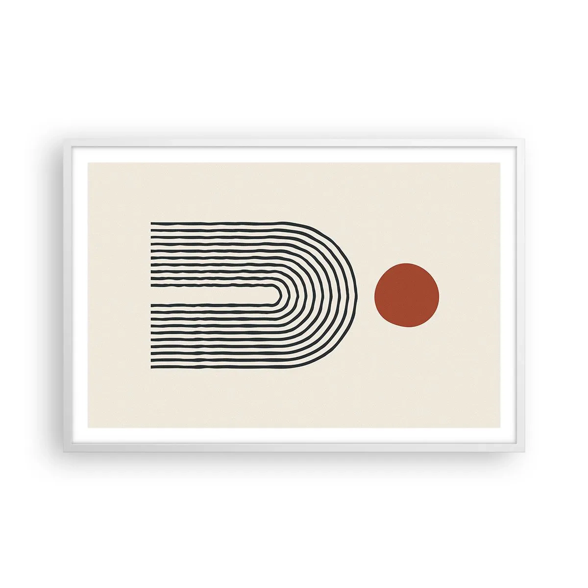 Affiche dans un cadre blanc - Poster - Le magnétisme des formes et des couleurs - 91x61 cm