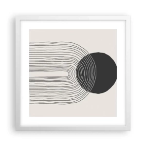 Affiche dans un cadre blanc - Poster - Tremblement et confiance - 40x40 cm