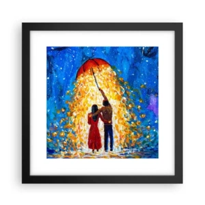 Affiche dans un cadre noir - Poster - La magie d'une soirée pluvieuse ? - 30x30 cm