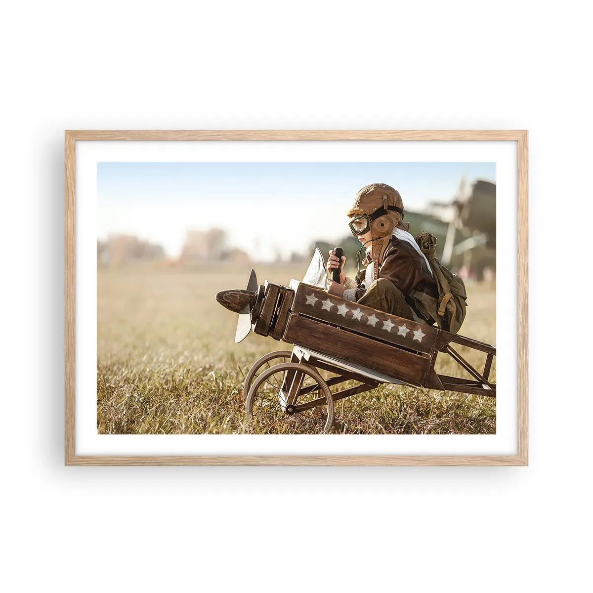 Affiche dans un chêne clair - Poster - Départ vers un rêve - 70x50 cm