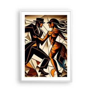 Affiche dans un cadre blanc - Poster - Danse de passion et de volupté - 50x70 cm