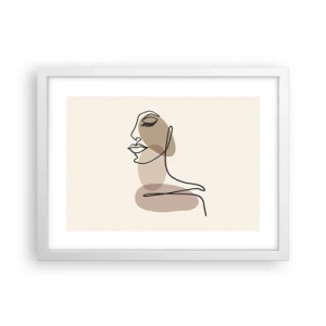 Affiche dans un cadre blanc - Poster - S'écouter - 40x30 cm