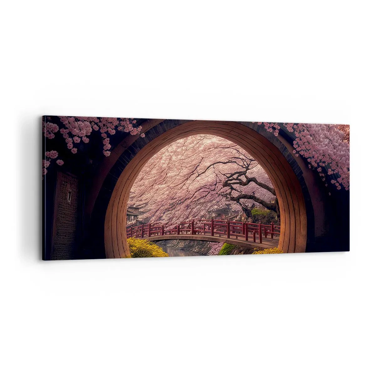 Impression sur toile - Image sur toile - Printemps japonais - 100x40 cm