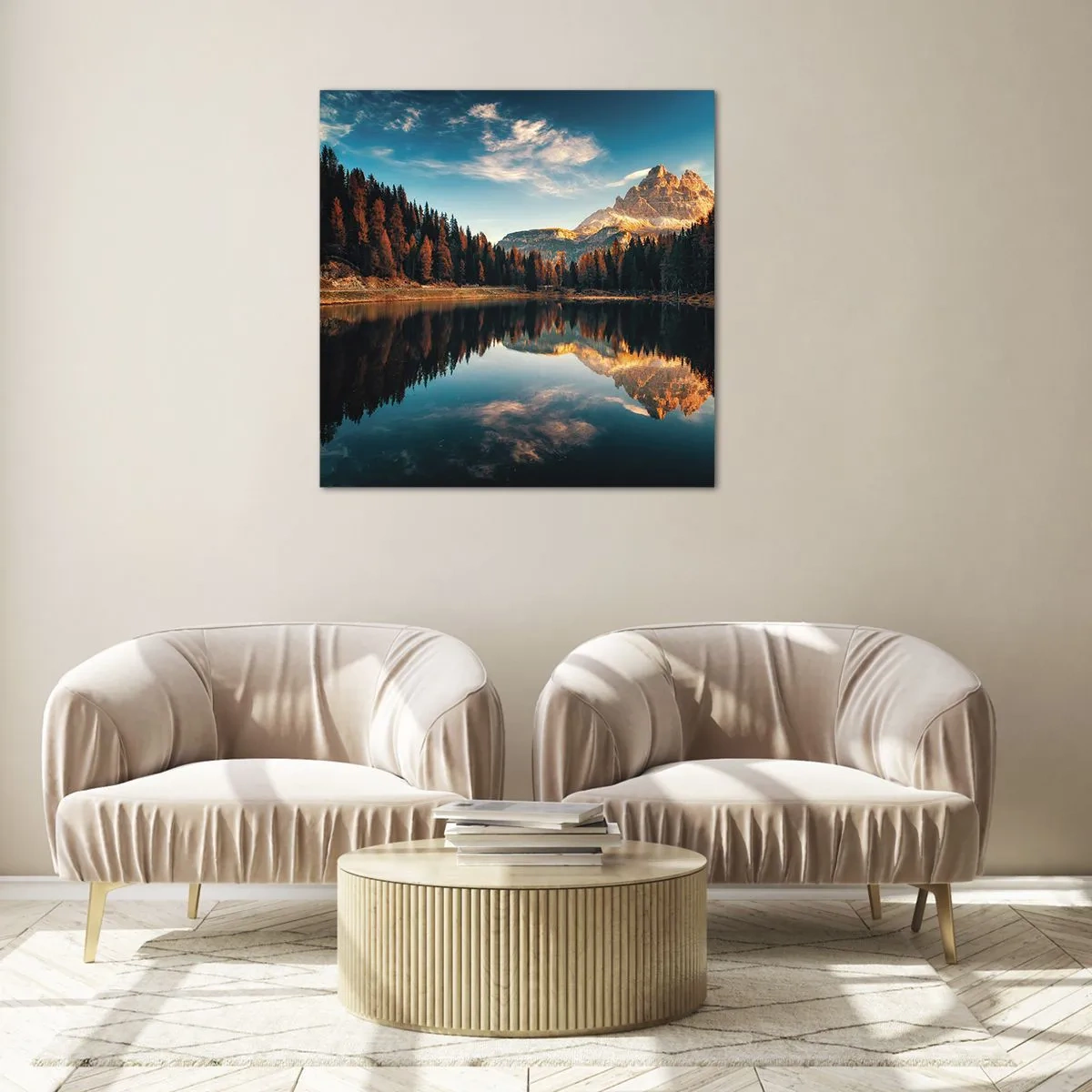 Impression sur verre - Image sur verre - Double paysage - 70x70 cm