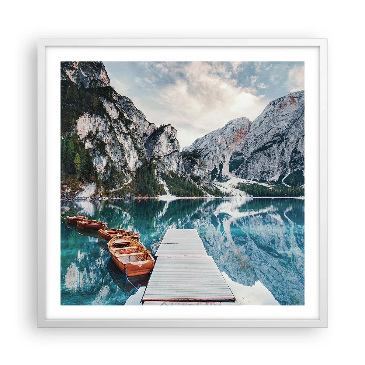 Affiche dans un cadre blanc - Poster - On va te montrer la beauté - 60x60 cm