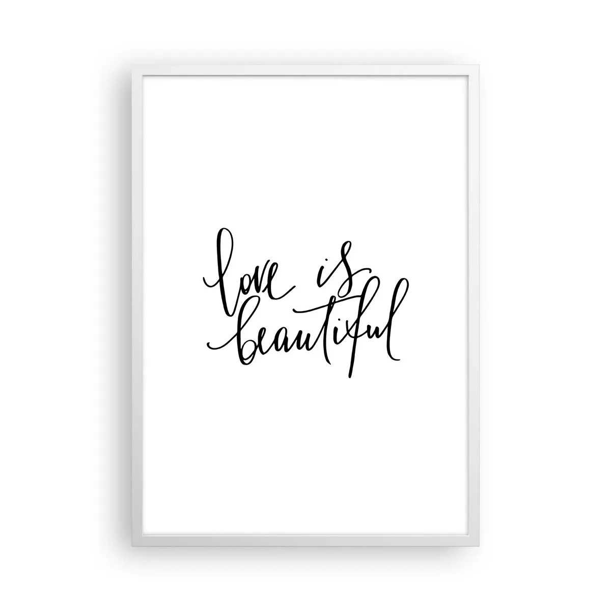 Affiche dans un cadre blanc - Poster - Lire et répéter - 50x70 cm