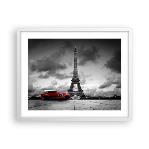 Affiche dans un cadre blanc - Poster - Il n'y a pas si longtemps à Paris - 50x40 cm
