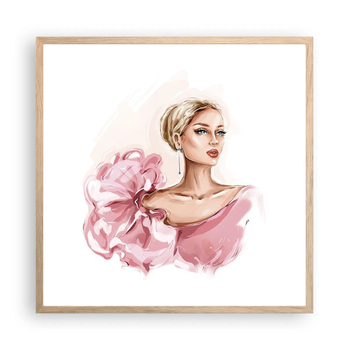 Affiche dans un chêne clair - Poster - Comme peinte... - 60x60 cm