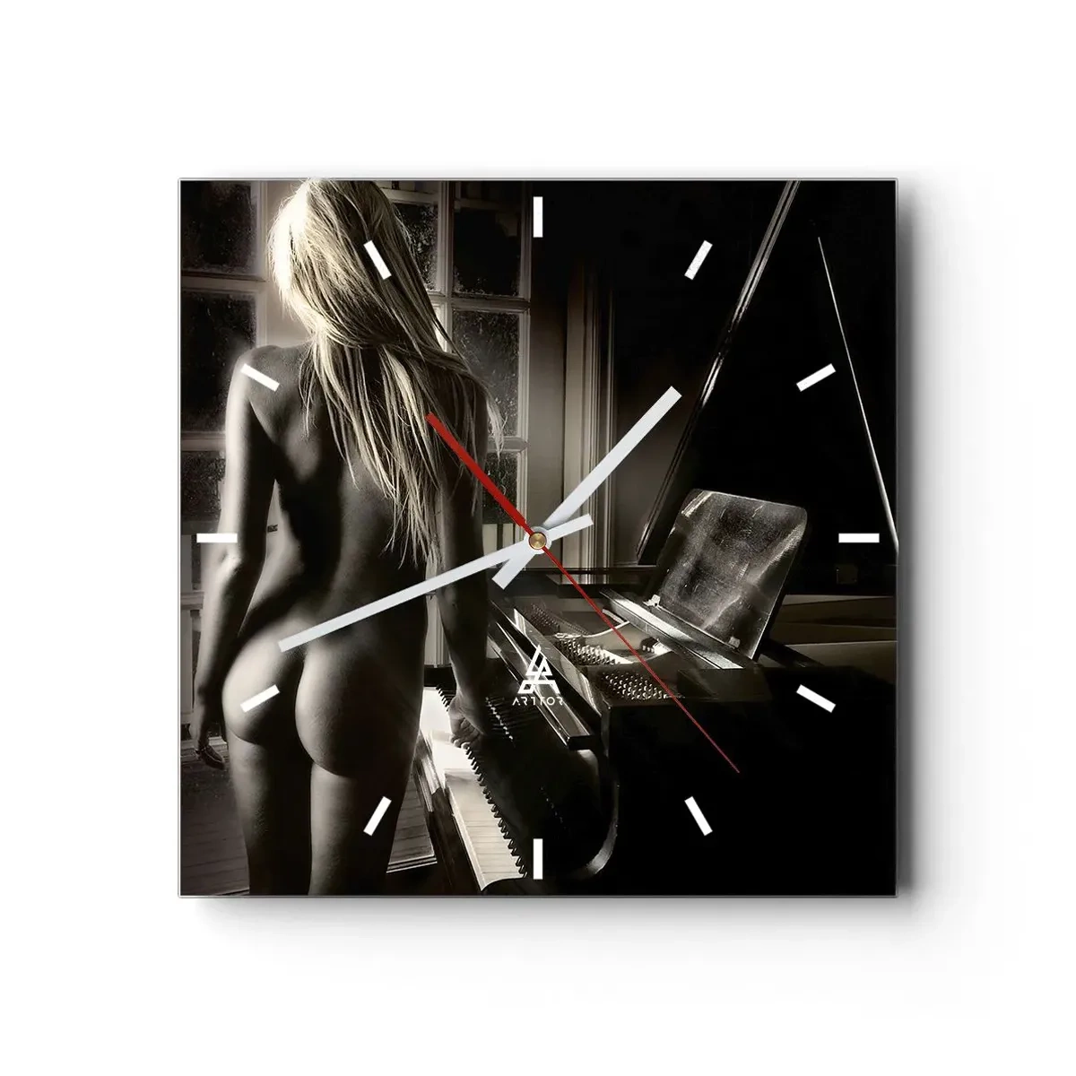 Horloge murale - Pendule murale - Harmonie parfaite du soir - 40x40 cm