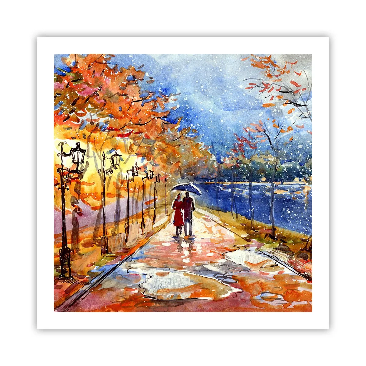 Affiche - Poster - Ensemble jusqu'au bout du temps - 60x60 cm