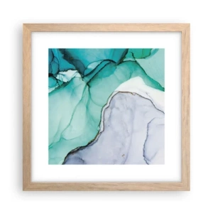 Affiche dans un chêne clair - Poster - Étude de turquoise - 30x30 cm