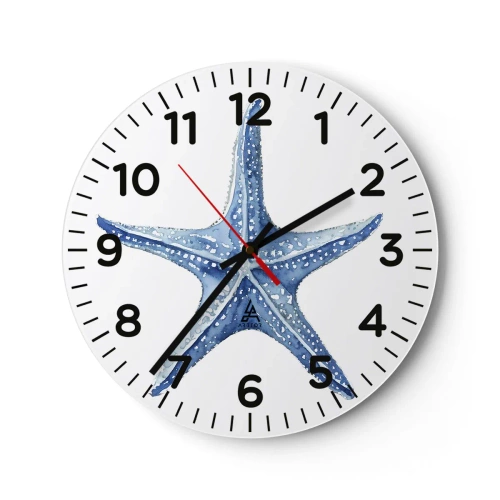 Horloge murale - Pendule murale - Étoile de mer - 30x30 cm