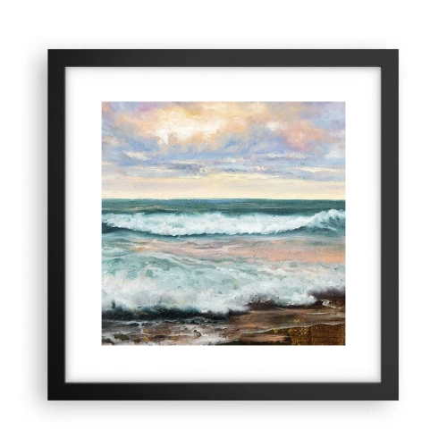 Affiche dans un cadre noir - Poster - Ici tu adouciras ton âme - 30x30 cm