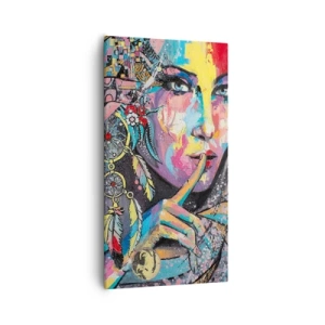 Impression sur toile - Image sur toile - Taisez-vous jusqu'à ce que vous compreniez - 55x100 cm