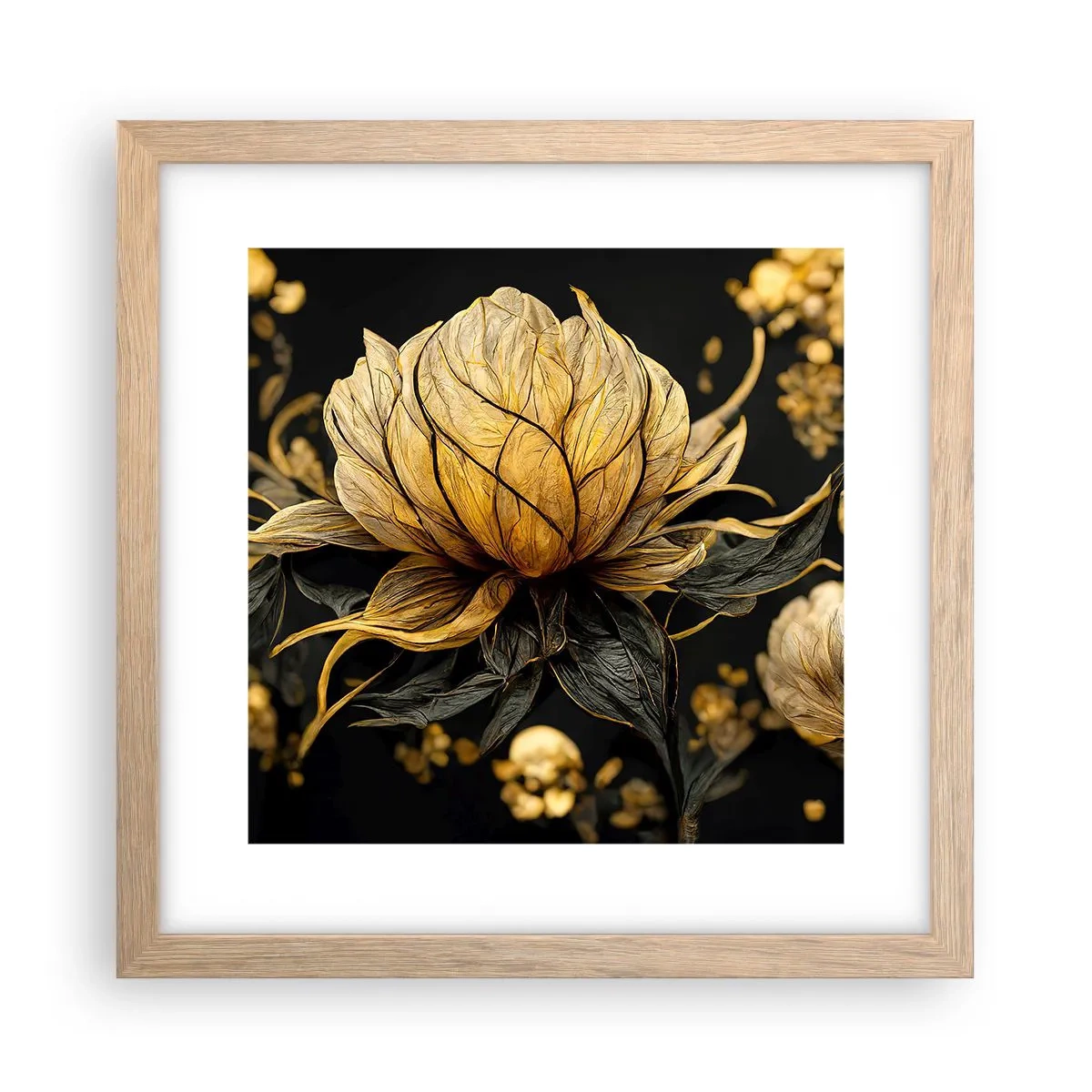 Affiche dans un chêne clair - Poster - Fragilité subtile - 30x30 cm