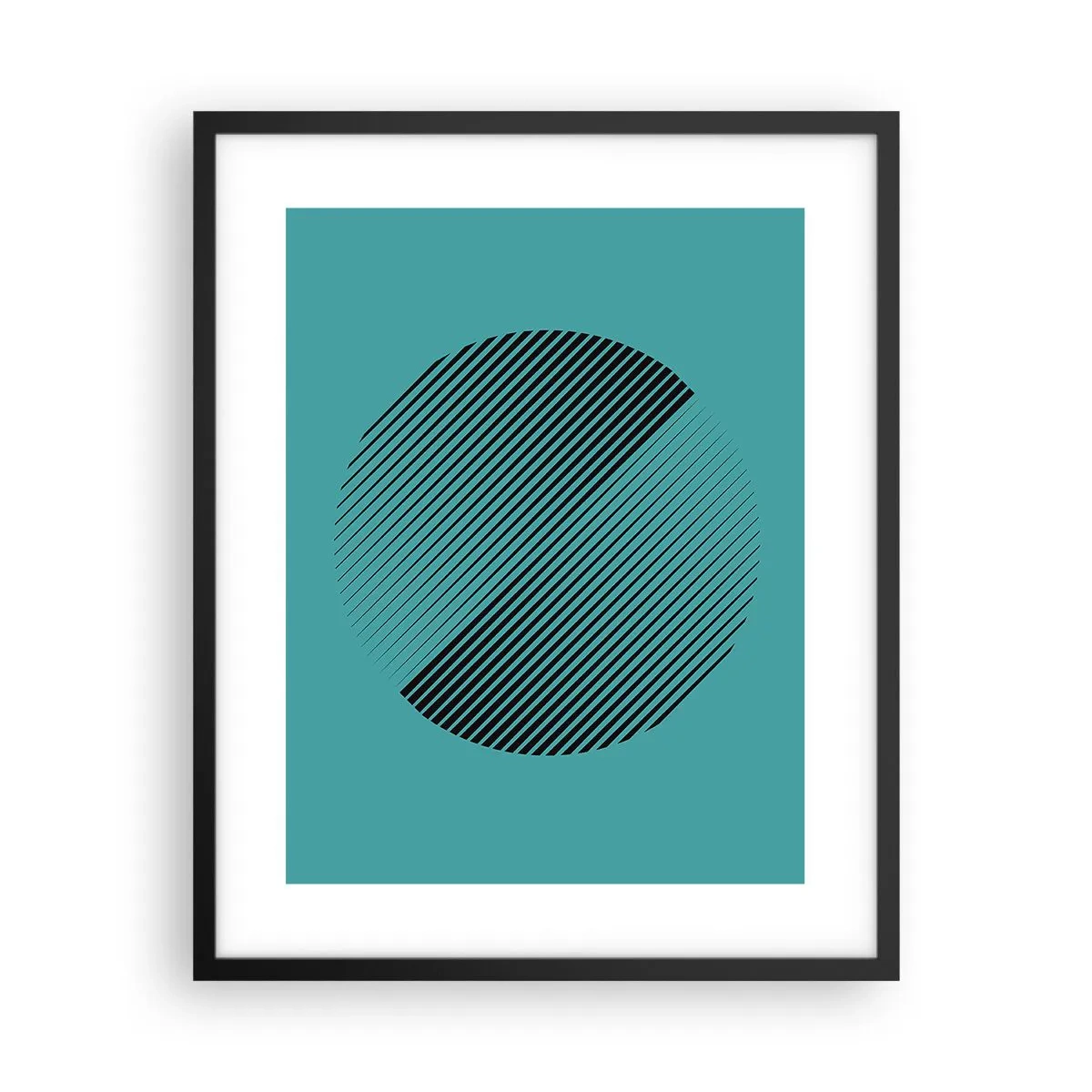 Affiche dans un cadre noir - Poster - Cercle – une variation géométrique - 40x50 cm