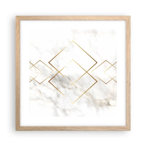 Affiche dans un chêne clair - Poster - Vue à l'infini - 40x40 cm