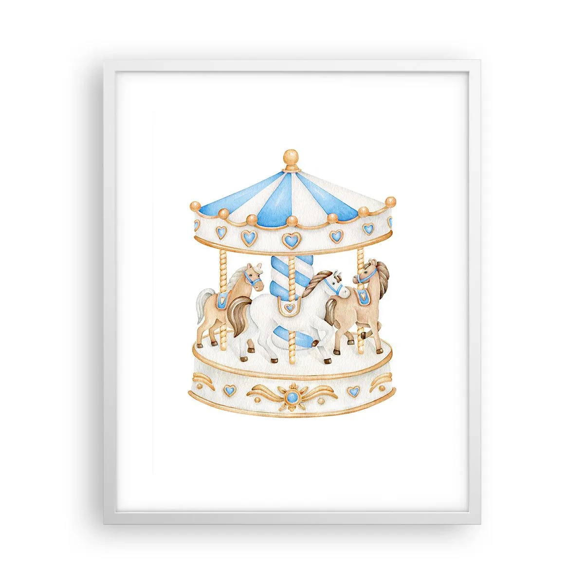 Affiche dans un cadre blanc - Poster - Douce enfance - 40x50 cm