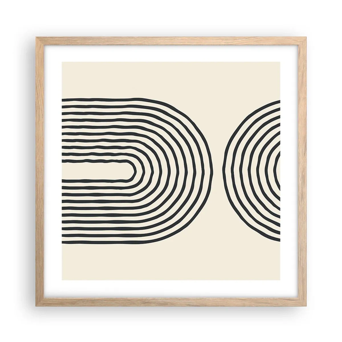 Affiche dans un chêne clair - Poster - Dans un instant... - 50x50 cm