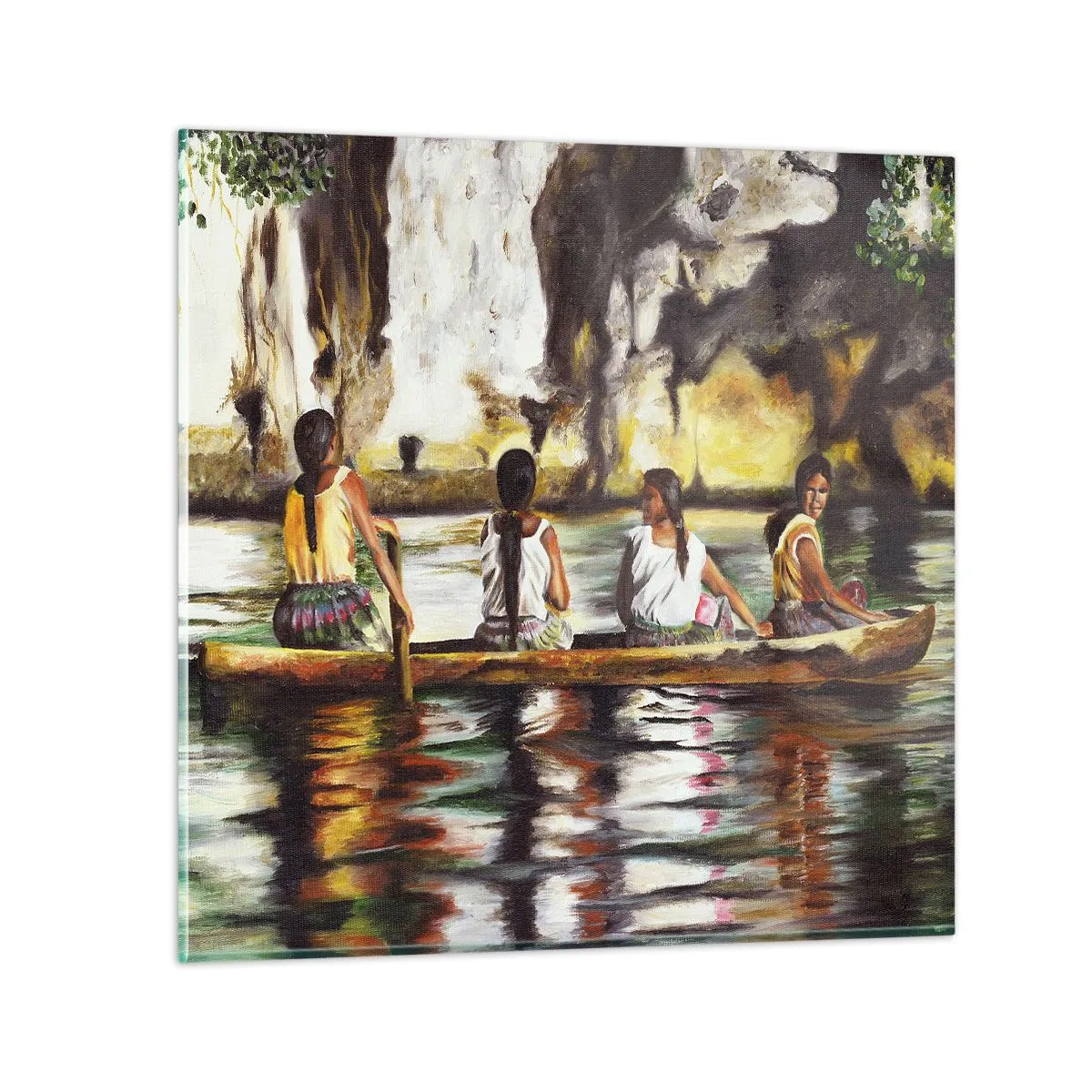 Impression sur verre - Image sur verre - Dans un paradis polynésien - 40x40 cm