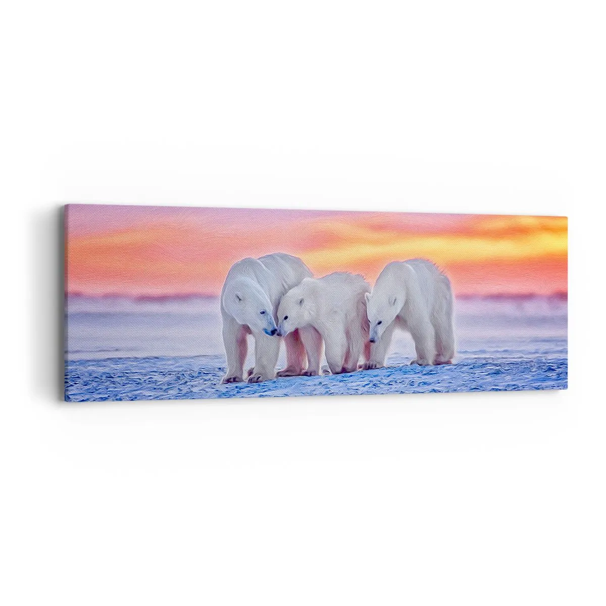 Impression sur toile - Image sur toile - La chaleur familiale suffit - 90x30 cm